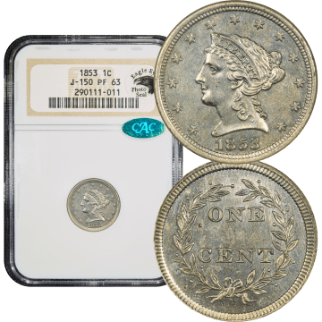 1853 Pattern Cent (1c) J-150 Composite Image