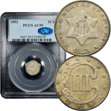 1853 Three Cent Silver (3CS) Composite Image