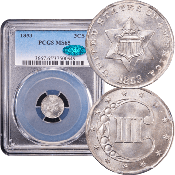 1853 Three Cent Silver (3CS) Composite Image