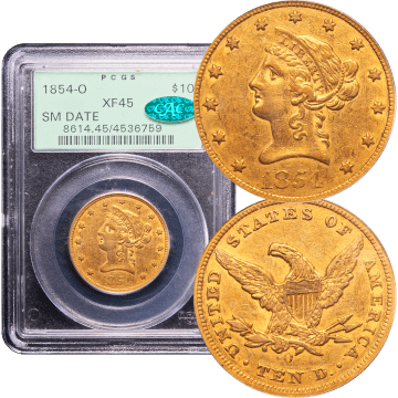 1854-O Liberty Gold Eagle ($10) OGH Composite Image