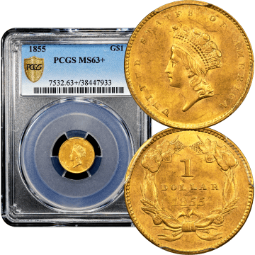 1855 Gold Dollar ($1) Composite Image