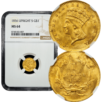 1856 Gold Dollar (G$1) Upright 5 Composite Image