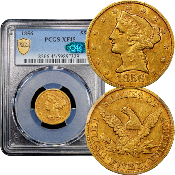 1856 Liberty Gold Half Eagle ($5) Composite Image