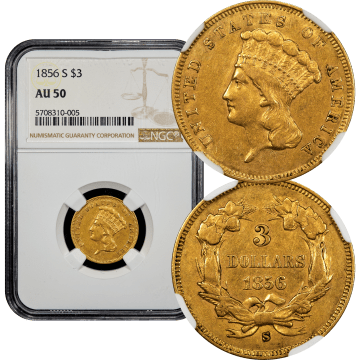 1856-S Three Dollar ($3) Composite Image