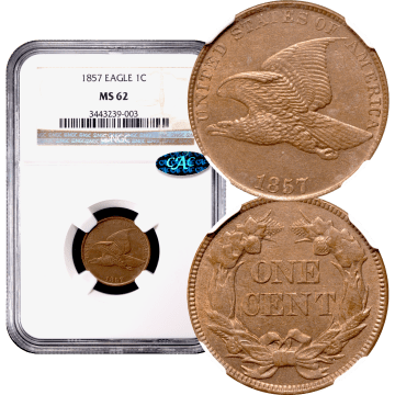 1857 Flying Eagle Cent (1c) Composite Image