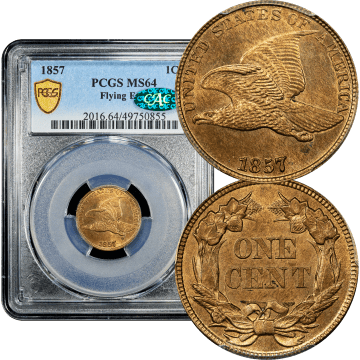 1857 Flying Eagle Cent (1c) Composite Image