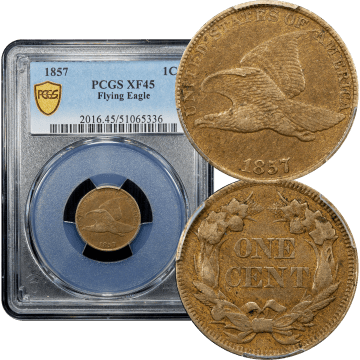 1857 Flying Eagle Cent (1c) Composite Image