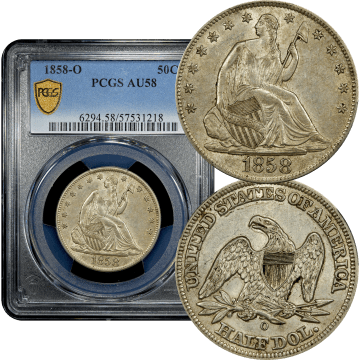 1858-O Seated Liberty Half Dollar (50c) Composite Image