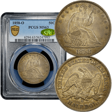 1858-O Seated Liberty Half Dollar (50c) Composite Image