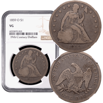 1859-O Seated Liberty Dollar ($1) Composite Image