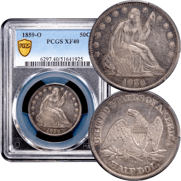 1859-O Seated Liberty Half Dollar (50c) Composite Image