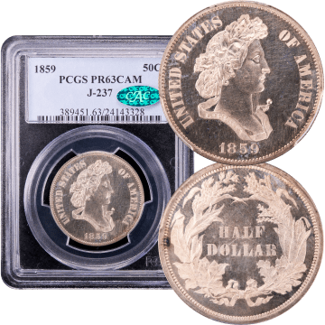 1859 Standard Silver Pattern Half Dollar (50c) J-237 Composite Image