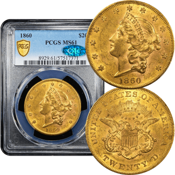 1860 Liberty Gold Double Eagle Composite Image