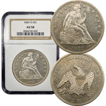 1860-O Seated Liberty Dollar ($1) Composite Image