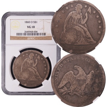1860-O Seated Liberty Dollar ($1) Composite Image