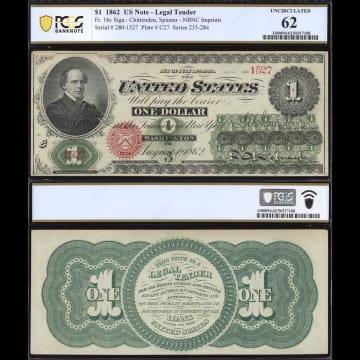 1862 $1 Legal Tender Composite Image