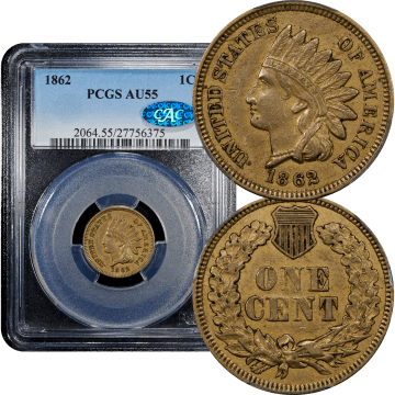 1862 Indian Cent (1c) Composite Image