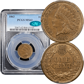 1863 Indian Cent (1c) Composite Image