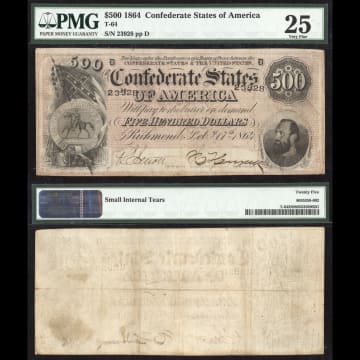 1864 $500 Confederate Composite Image