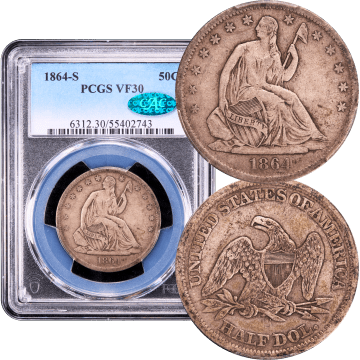 1864-S Seated Liberty Half Dollar (50c) Composite Image