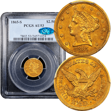 1865-S Liberty Quarter Eagle ($2.50) Composite Image