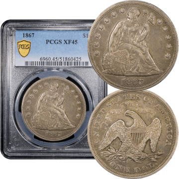 1867 Seated Liberty Dollar ($1) Composite Image