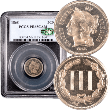 1868 Three Cent Nickel (3CN) Composite Image