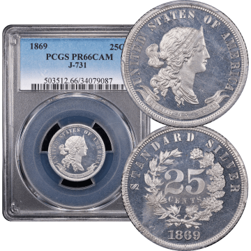 1869 Standard Silver Pattern Quarter (25c) J-731 Composite Image