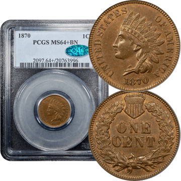1870 Indian Cent (1c) Composite Image