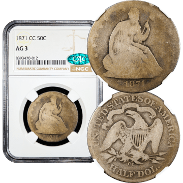 1871-CC Seated Liberty Half Dollar (50c) Composite Image