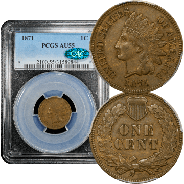 1871 Indian Cent (1c) Composite Image