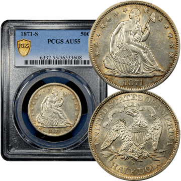 1871-S Seated Liberty Half Dollar (50c) Composite Image