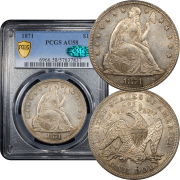 1871 Seated Liberty Dollar ($1) Composite Image