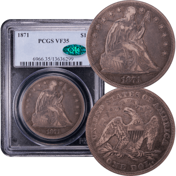 1871 Seated Liberty Dollar ($1) Composite Image