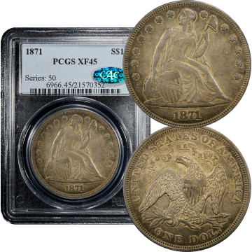 1871 Seated Liberty Dollar ($1) Composite Image
