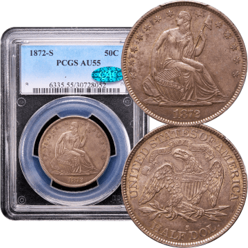 1872-S Seated Liberty Half Dollar (50c) Composite Image