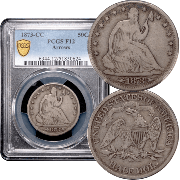 1873-CC Arrows Seated Liberty Half Dollar (50c) Composite Image