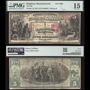 1875 $5 National - Brighton, MA (Charter 1099) Composite Image
