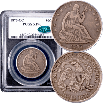 1875-CC Seated Liberty Half Dollar (50c) Composite Image