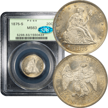 1875-S Twenty Cents (20c) OGH Composite Image