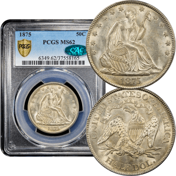 1875 Seated Liberty Half Dollar (50c) Composite Image