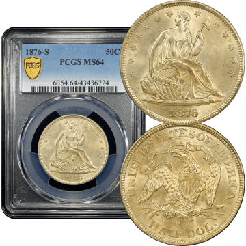 1876-S Seated Liberty Half Dollar (50c) Composite Image