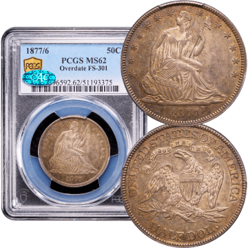 1877/6 Seated Liberty Half Dollar (50c) Composite Image