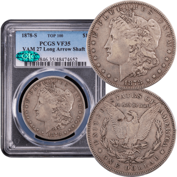 1878-S Morgan Dollar ($1) VAM 27 Long Arrow Shaft Composite Image
