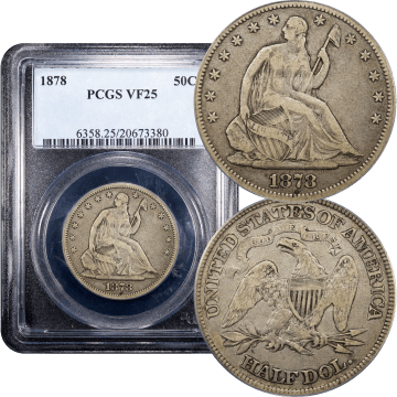1878 Seated Liberty Half Dollar (50c) Composite Image