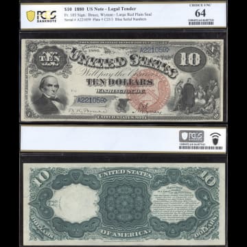 1880 $10 Jackass Legal Tender Composite Image