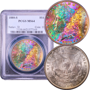 1880-S Morgan Dollar ($1) Rainbow Toner Composite Image