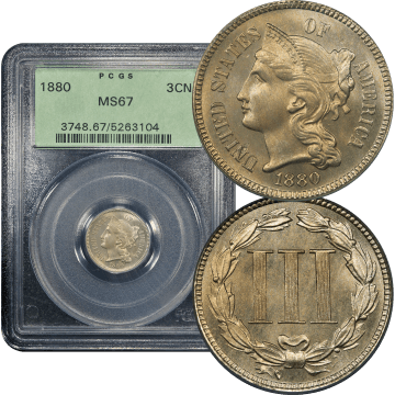 1880 Three Cent Nickel (3CN) OGH Composite Image