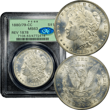 1880/79-CC Morgan Dollar ($1) Reverse of 1878 OGH Composite Image