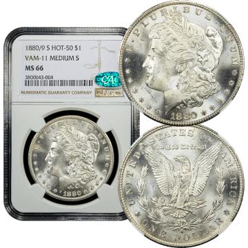 1880/9-S Morgan Dollar ($1) VAM 11 0/9 Overdate Composite Image